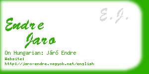 endre jaro business card