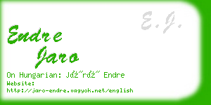 endre jaro business card
